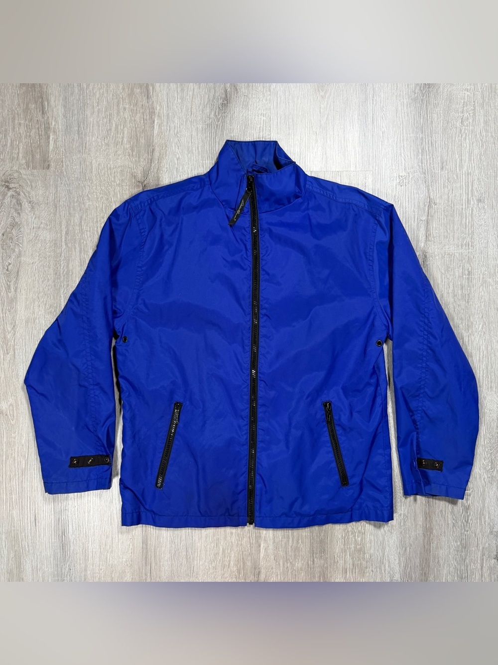 Eddie Bauer Women's XS Blue Nylon Full Zip Windbreaker Jacket Gorpcore